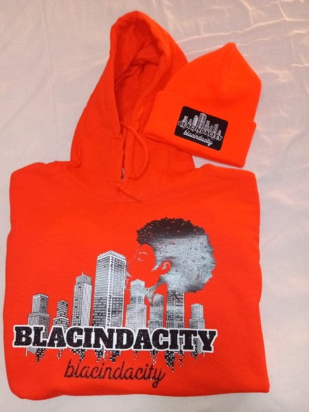 BlacInDaCity Hoodie and Hat Set