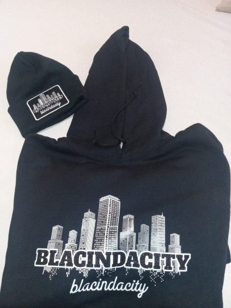 BlacInDaCity Hoodie and Hat Set